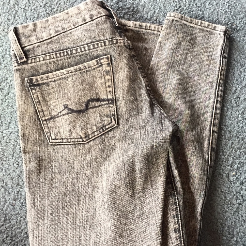 7 For All Mankind grey skinny jeans